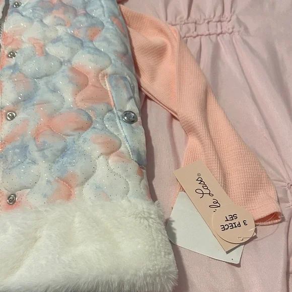 Little Lass Pink and Blue Kids Matching Set - Picture 10 of 10